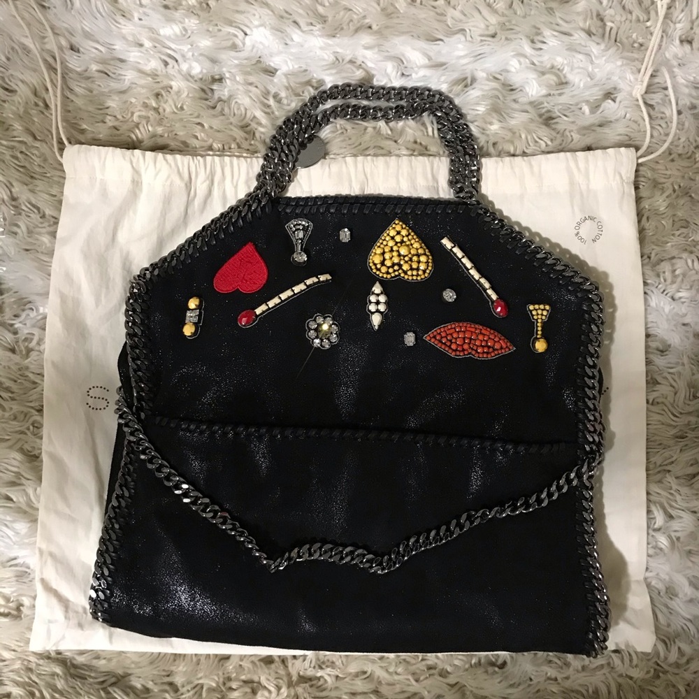 Stella McCartney Falabella Shaggy Embellished Tote